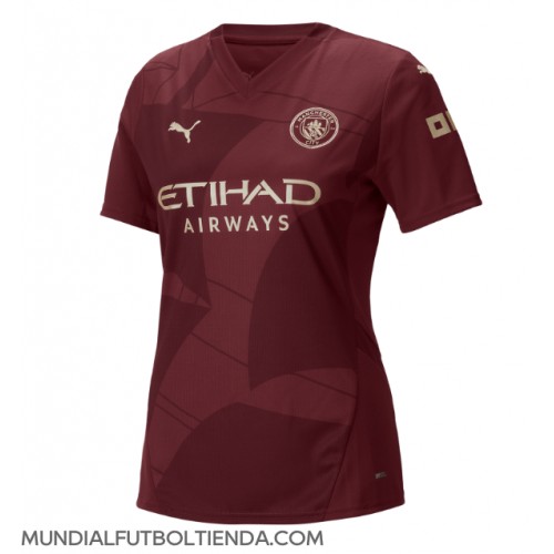 Camiseta Manchester City Tercera Equipación Replica 2024-25 para mujer mangas cortas